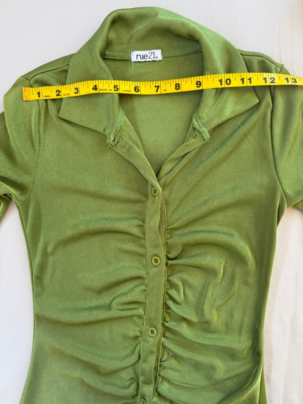 Rue21 Green Ruched Mini Dress - Picture 8 of 13